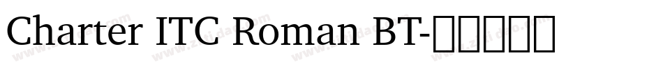 Charter ITC Roman BT字体转换